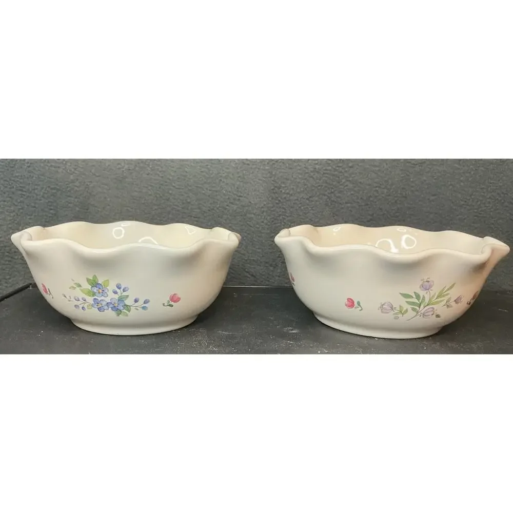 Vintage Pfaltzgraff Stoneware Bowls Discontinued Meadow Lane